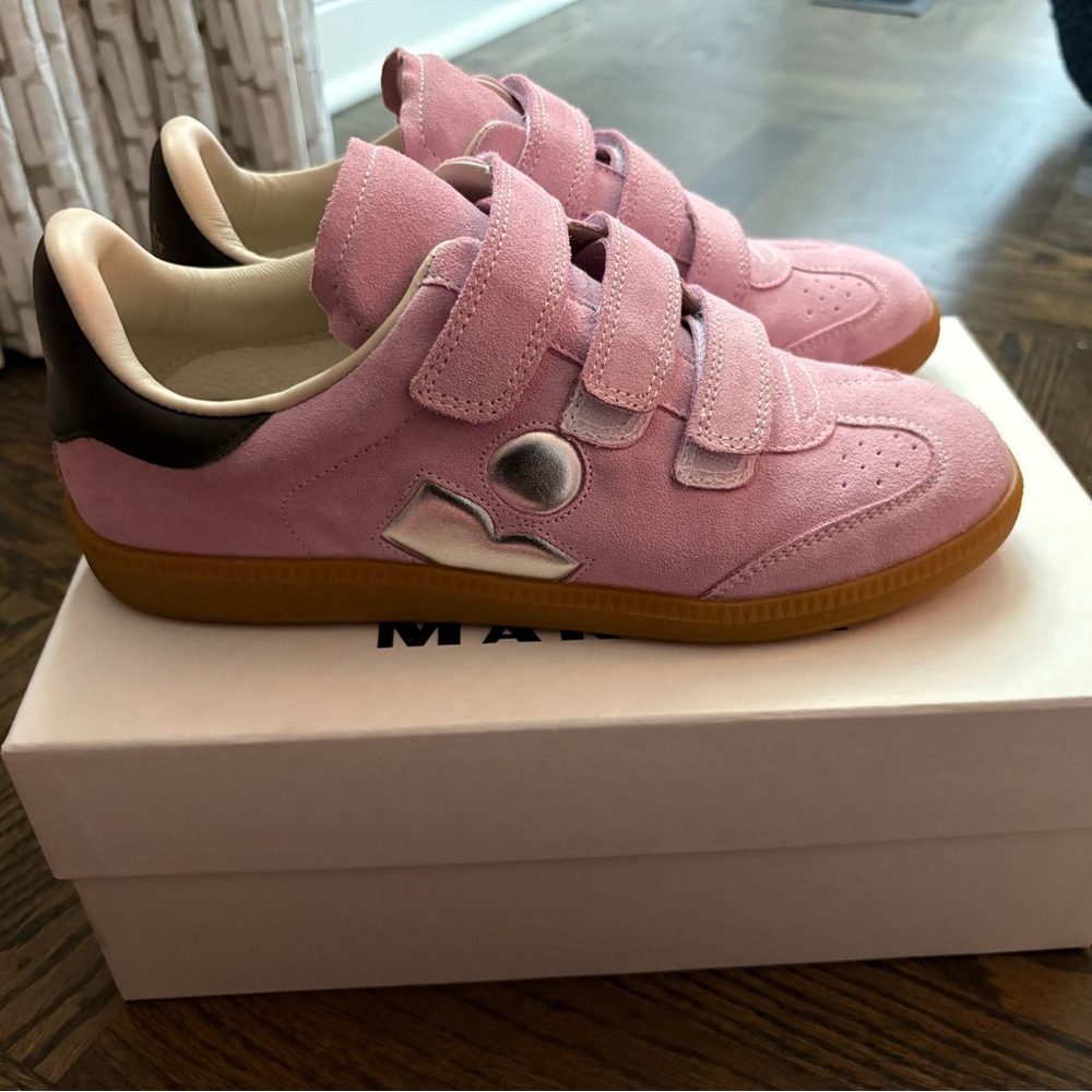 Isabel Marant Beth Sneaker in Pink/Silver - Picture 2 of 9